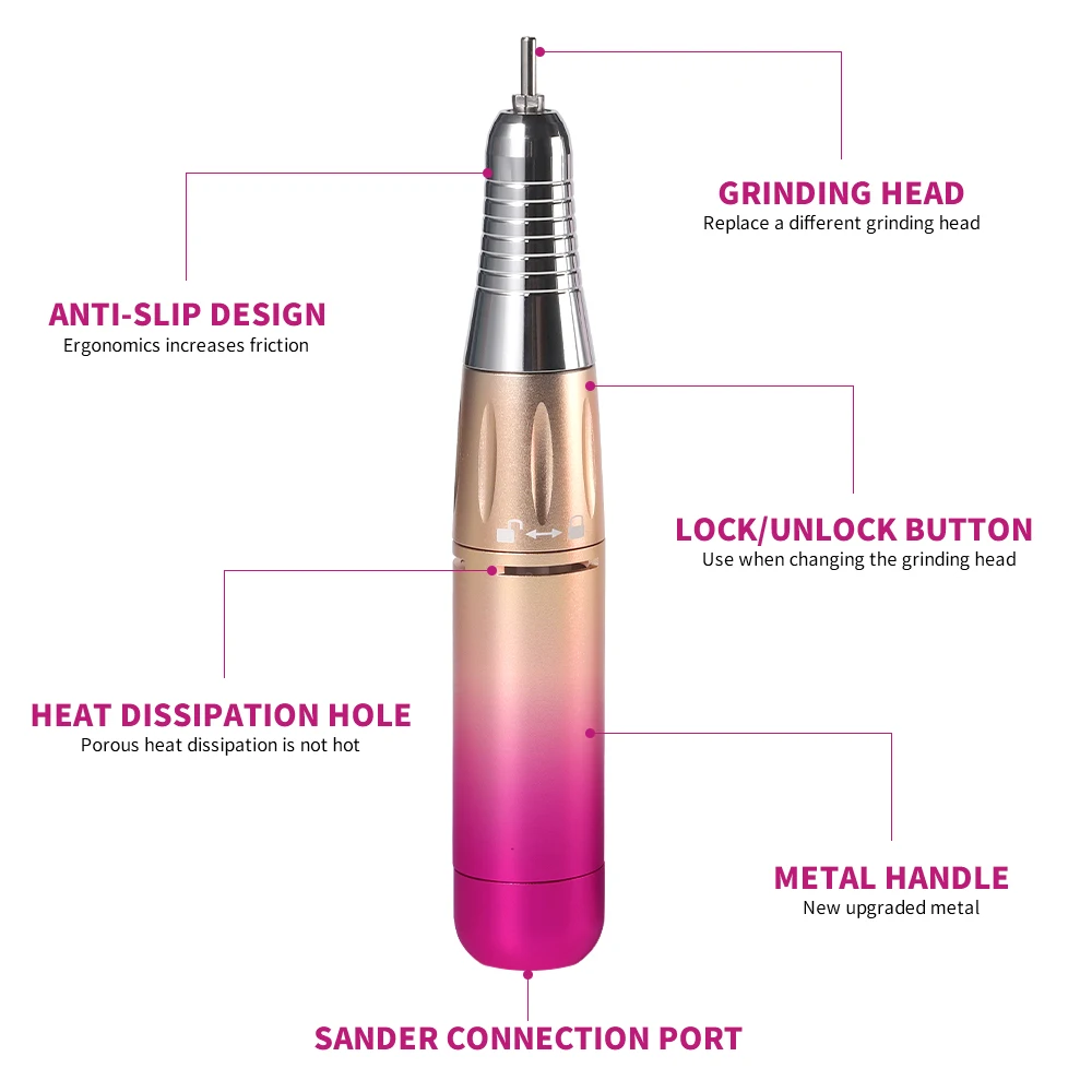 Аппарат маникюрный Аккумуляторный с ЖК-дисплеем 45000 об./мин.