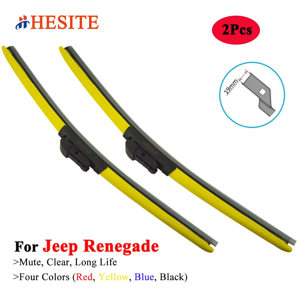 

HESITE Colorful Hybrid Wiper Blade For Jeep Renegade BU B1 SUV 2014 2015 2016 2019 2020 2021 2022 2023 22"+20" Windshield Wipers