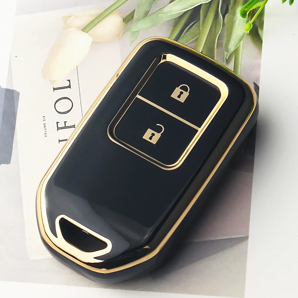 

KEYYOU 1 шт. 2/3/4 BTN новый чехол для автомобильного ключа из ТПУ для Honda CRV CR-V Fit Civic Accord HR-V HRV City Odyssey XR-V защищенный брелок без ключа