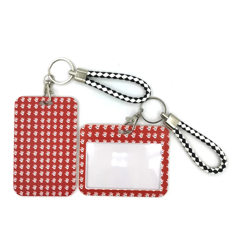 

Red Mickey Hand Cute Card Cover Clip Lanyard Retractable Student Nurse Badge Reel Clip Cartoon ID Card Badge Holder accessories