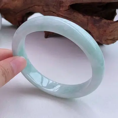 

zheru Jewelry Natural Burmese Light Emerald 54mm-64mm Bracelet Elegant Princess Jewelry Best Gifts
