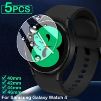 5pcs tempered glass films for samsung galaxy watch 4 40mm 44mm hd clear glass film screen protector for watch4 classic 46mm 42mm