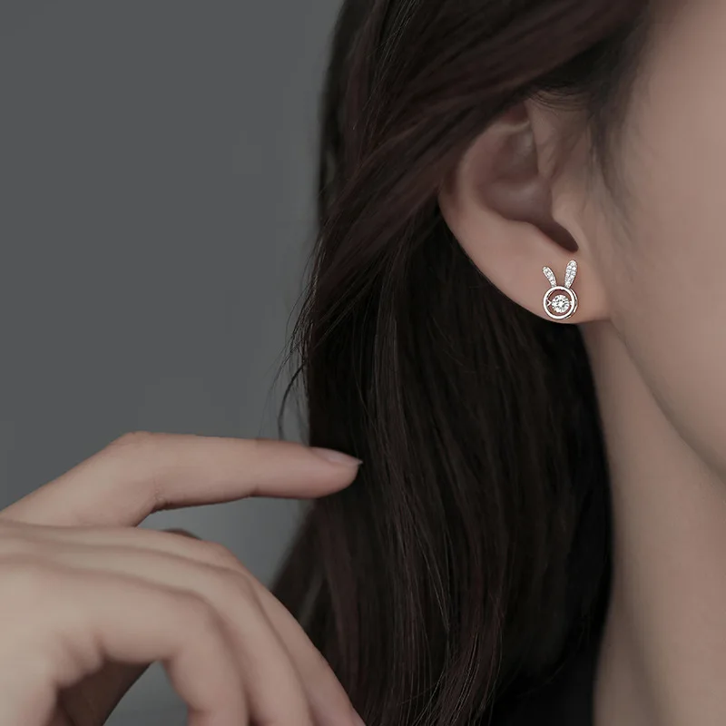 

Rabbit Animal Simple Geometric Earrings Simple and Versatile Cute Earrings Feminine Earringschristmas earrings