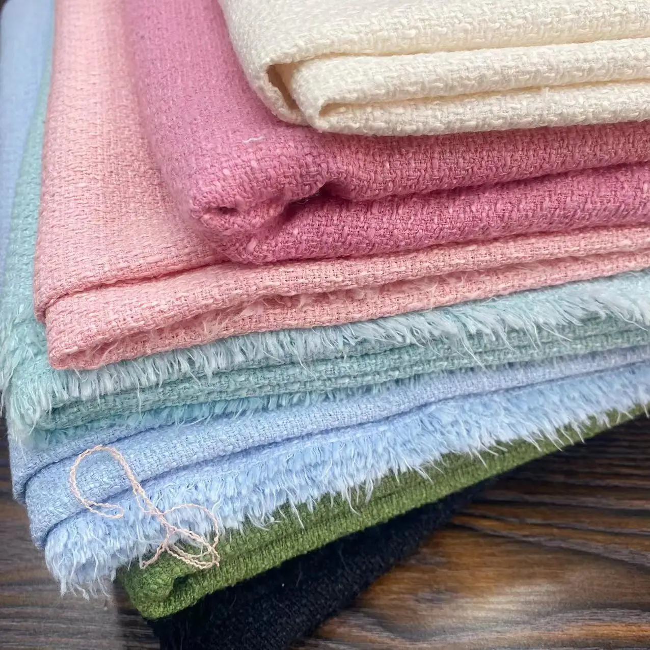 Тонкая твидовая ткань для весны и осени грубая пряжа маленькая Очаровательная