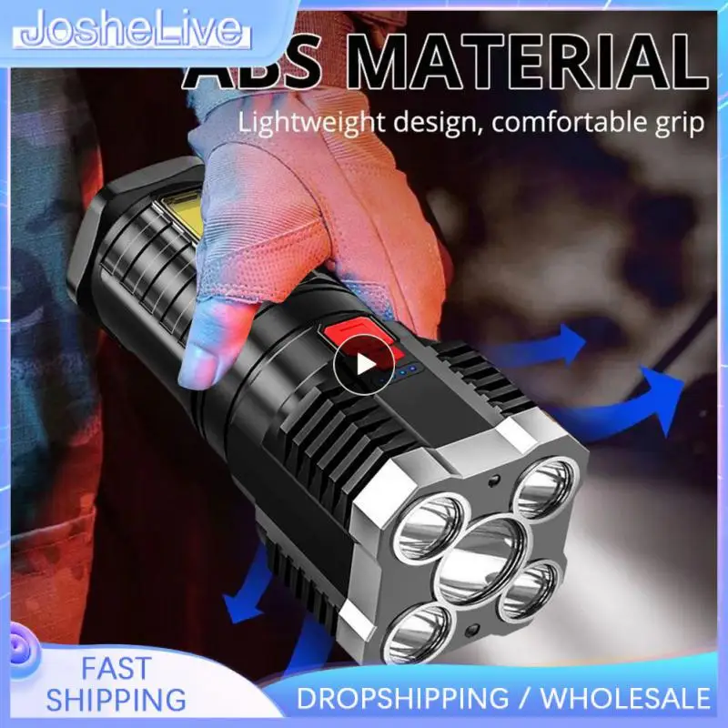 

1~10PCS Super Bright Flashlight Ultra Powerful Led Torch Light Rechargeable Side Light 5LED Outdoor Adventure Flashlight For