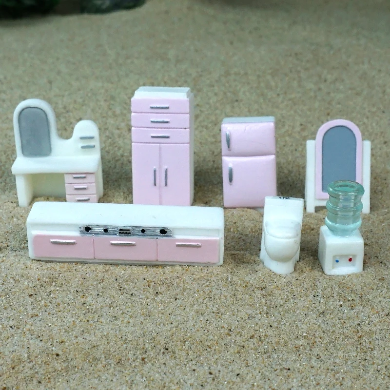 

Полимерная мини-фигурка из психического песка, настольная игра, поле для терапии, мебель для дома 7 шт./компл.