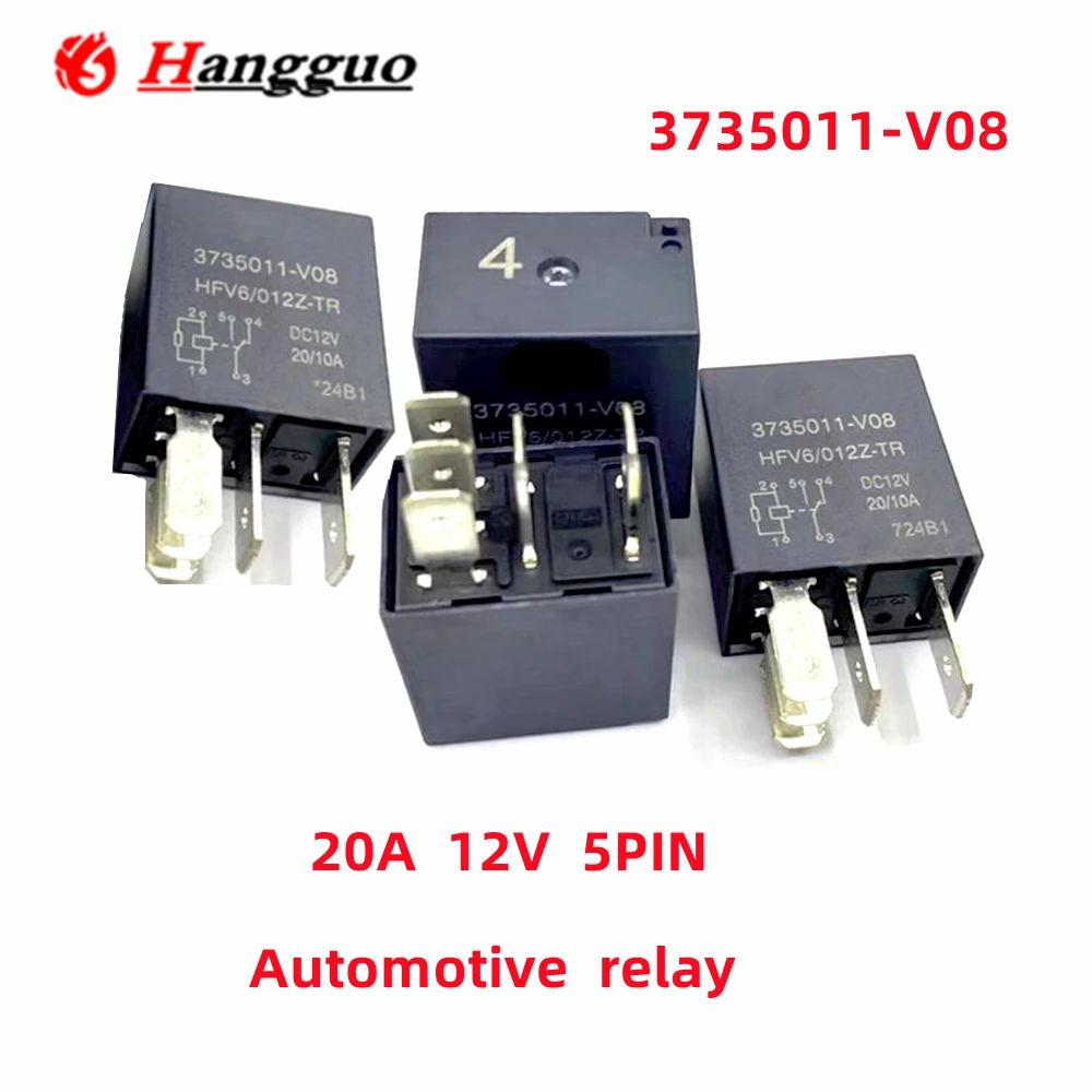 2 шт. 5 шт./партия оригинальные 3735011-V08 20A 12 В 5PIN HFV6/012Z-TR 3735040-K00-C2 4PIN для автомобильного