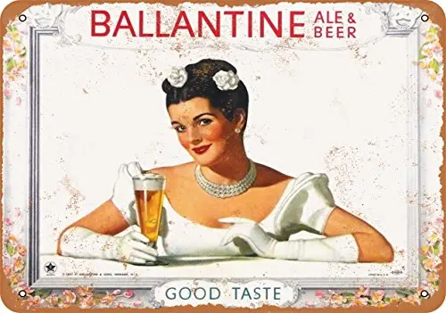 

9 x 12 Metal Sign - Ballantine Ale & Beer - Vintage Look