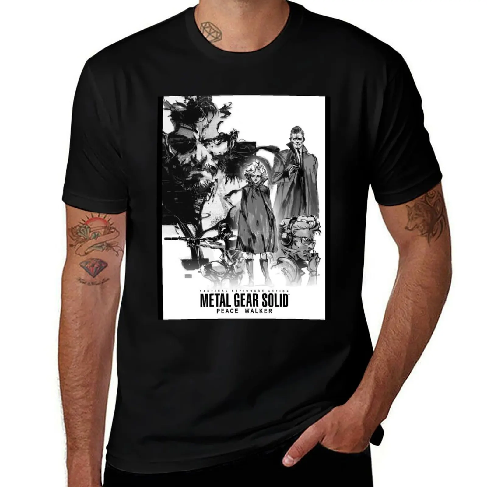 Metal Gear Solid: футболка с плакатом Peace Walker одежда больших размеров футболки рисунком