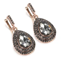 grier fashion luxury dangle vintage boho big crystal drop earrings bohemian women wedding earrings jewelry wholesale