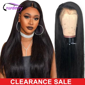 Cranberry Straight Lace Front Wig Brazilian Hair Wigs Remy Lace Front Human Hair Wigs For Women PreP