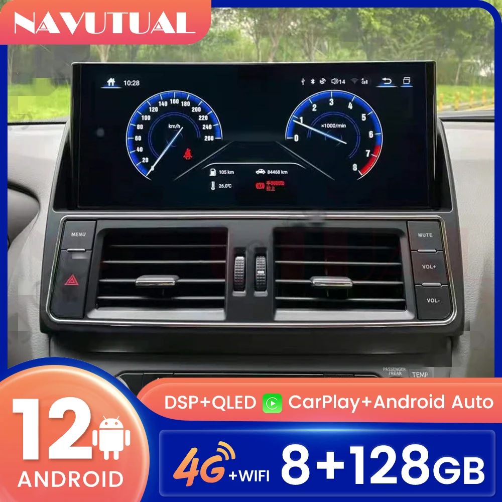 

Android 12 For TOYOTA Land Cruiser Prado 150 2010 - 2022 Car Radio Stereo Auto 2 Din GPS Navigation Multimedia Player