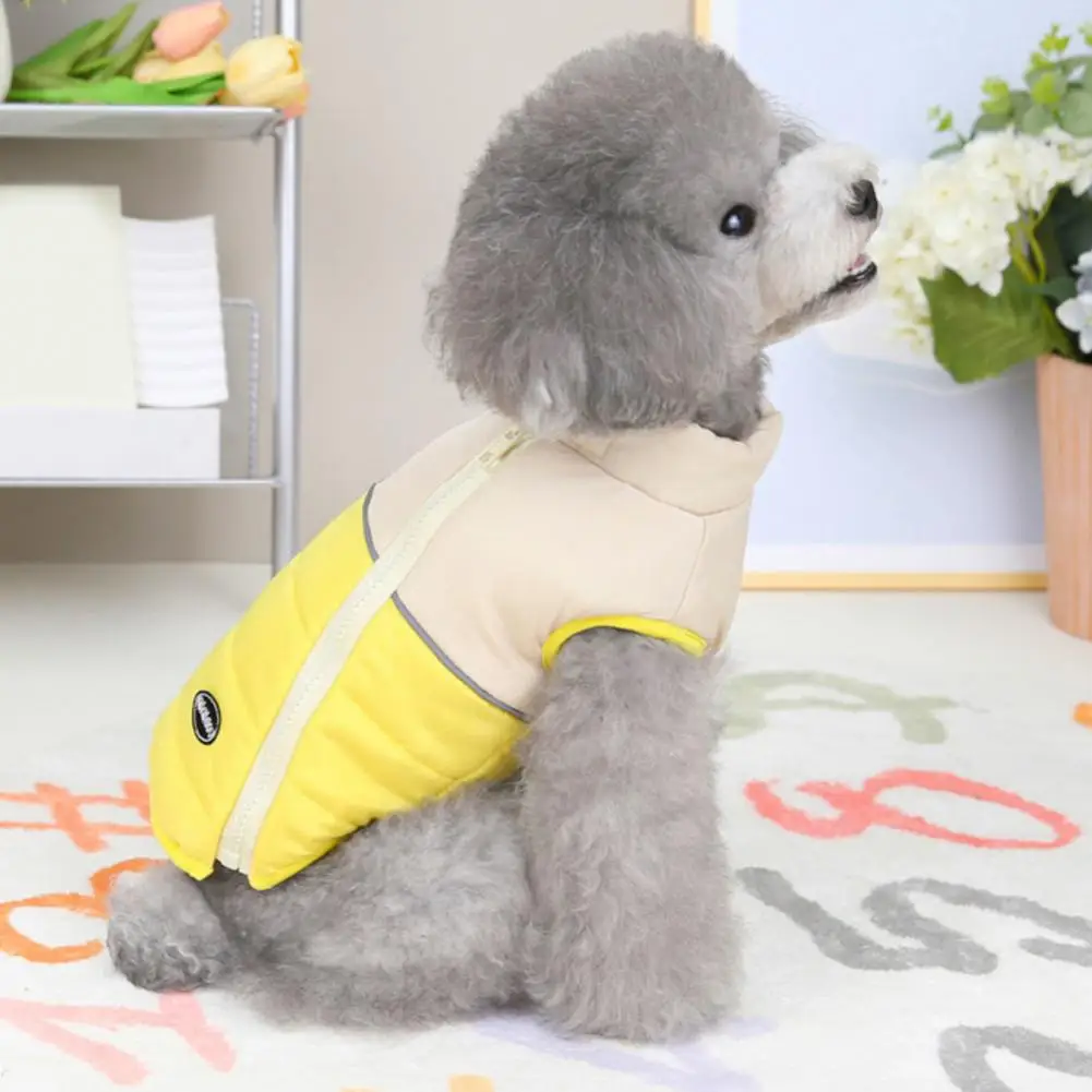 

Симпатичный хлопковый жилет с двумя ногами контрастного цвета, эластичная одежда для домашних животных, удобная для зимы