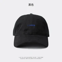 creative mens embroidered baseball caps korean casual fish logo womens hip hop hat summer breathable cotton adjustable sun hat
