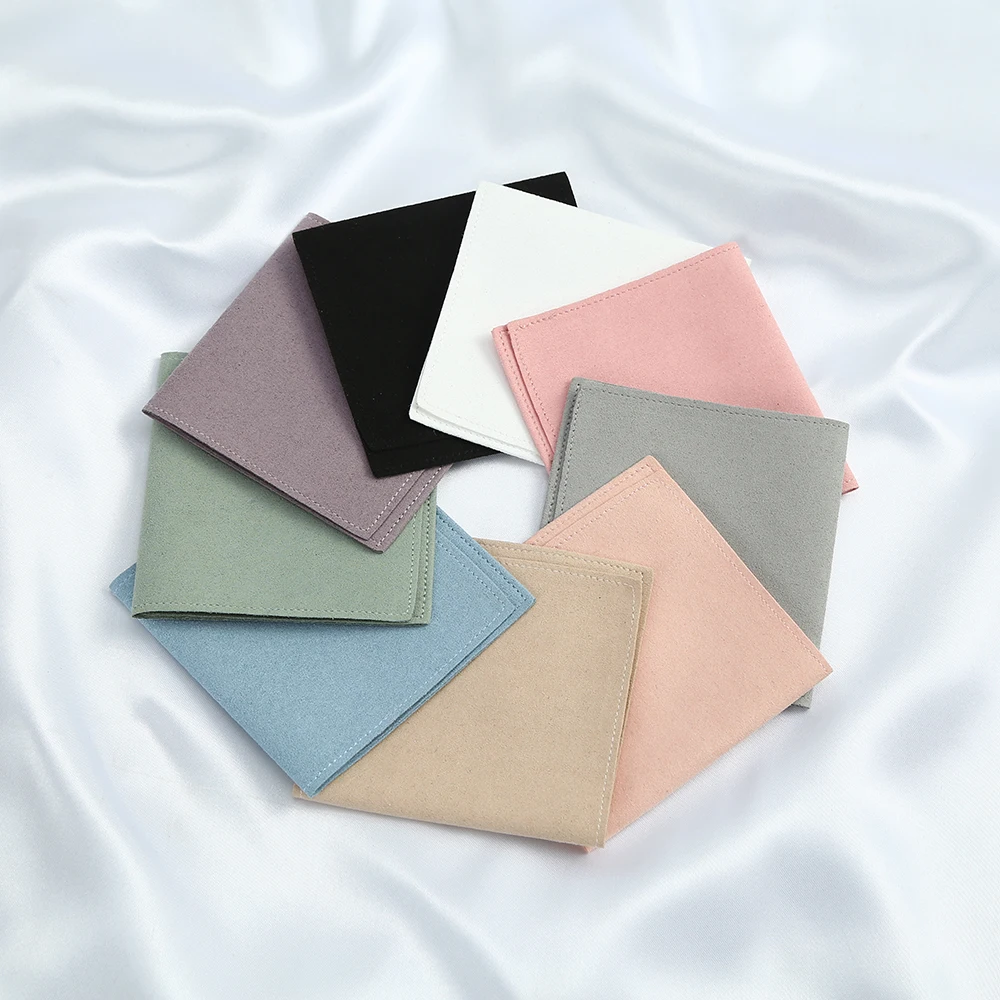 

Jewelry Organizer Microfiber Gift Bags 6x6cm 8x8cm Wedding Favors For Guests Candy Goodie Bags Velvet Envelope Pouches Business