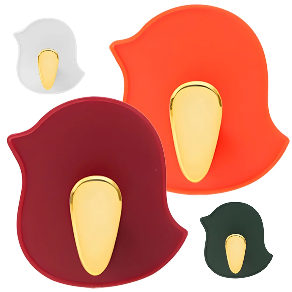 

4 Pcs Sticky Hooks Hanging Key Bathroom Adhesive Towel Nail Free Small Abs Wall Self