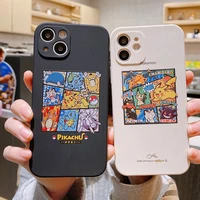 pokemon phone case for iphone 11 12 pro 13 pro max 8 plus xs xr xs max 7 8 6 cute cartoon anti fall silicone case full coverage