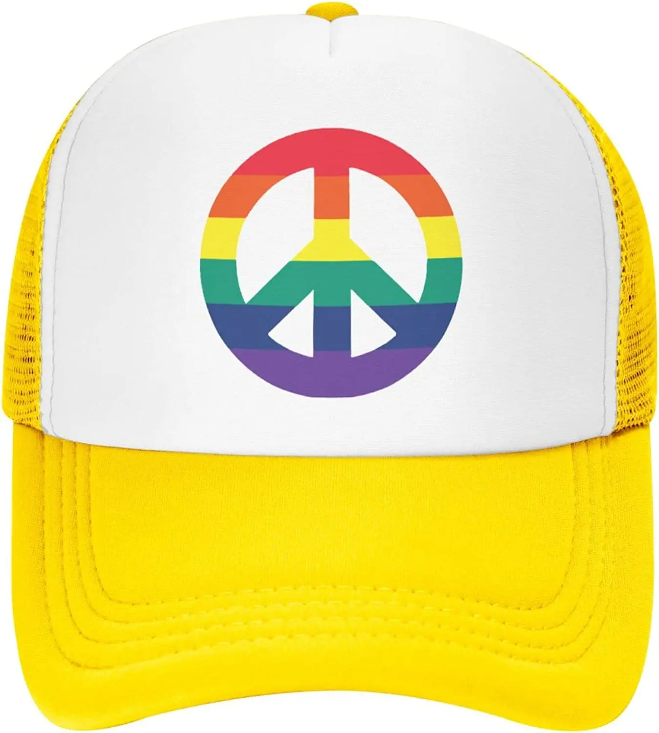 

Радужный знак мира, фотоэлемент, Легкие регулируемые бейсболки от солнца для мужчин и женщин