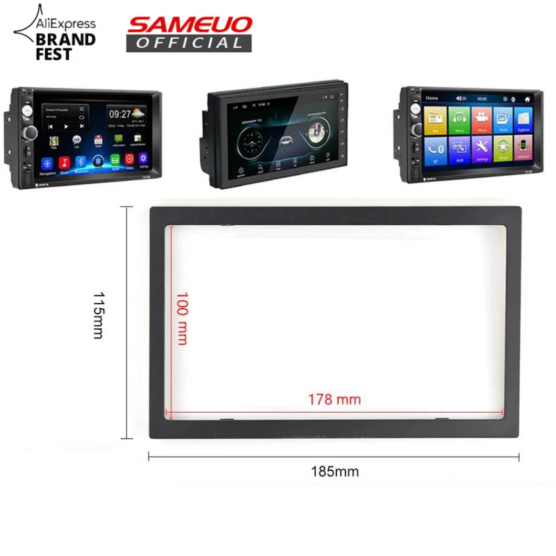 

Sameuo 2 Din Car Radio Frame for 7inch Car Multimedia Player Universal Frame For 7inch Nissian Toyota Autoradio 2 Din Car Frame