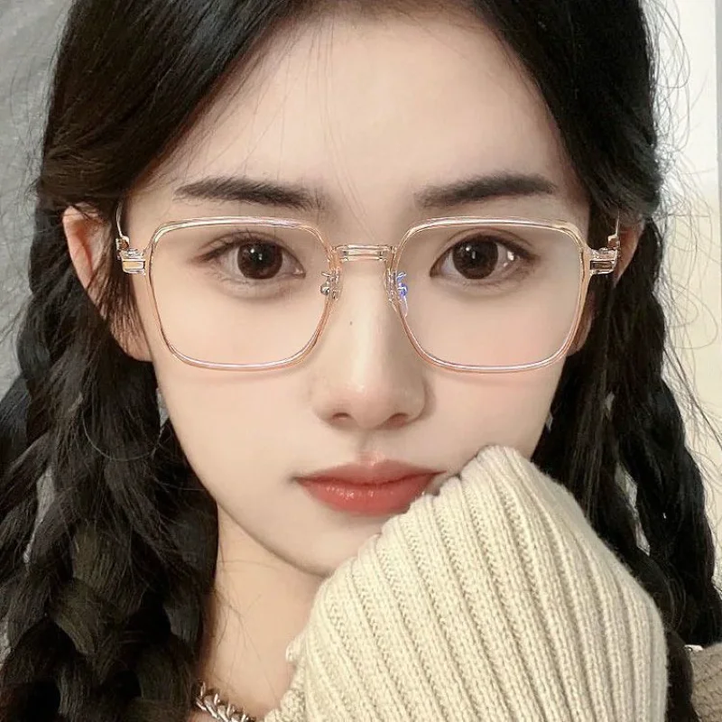 

Luxury Anti Blue Light Glasses Men Women Diamond Studded Oversized Square Eyeglasses Computer Goggles Eyewear Glitter Frame