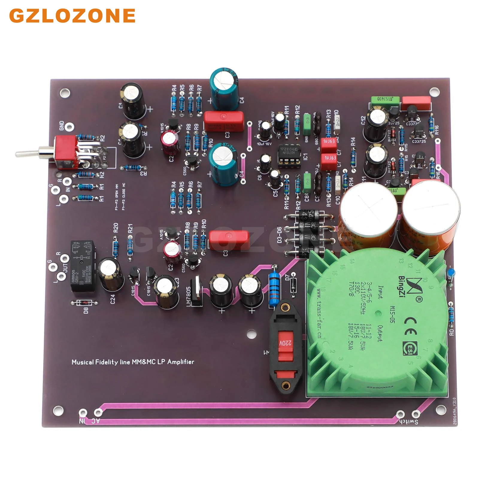 

ZEROZONE MF712 HIFI музыкальная Точная линия мм/MC полностью дискретный LP усилитель фоноса Комплект «сделай сам»/готовая плата