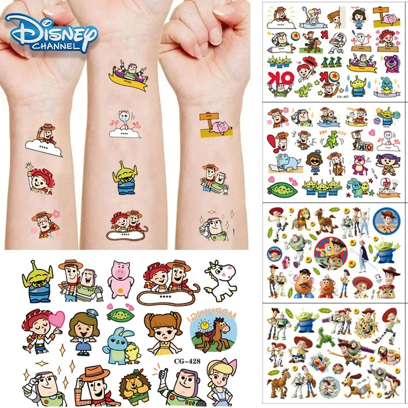 Наклейка-тату История игрушек Диснея милые наклейки с героями мультфильмов