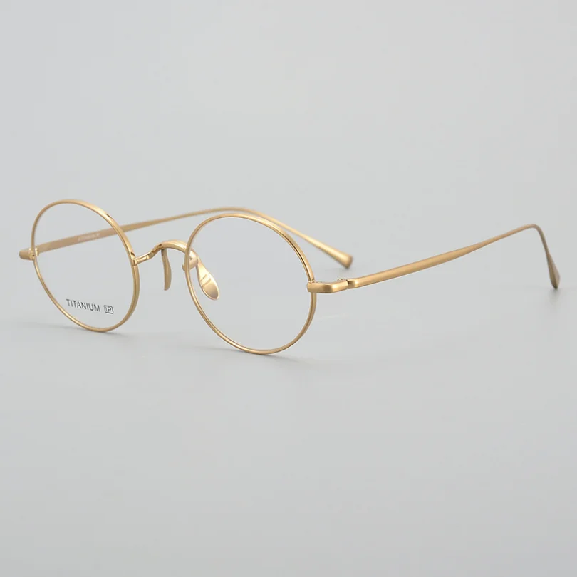 

Ультралегкие очки из чистого титана, круглые очки в стиле ретро для мужчин, оптические очки по рецепту, винтажные очки, женские очки
