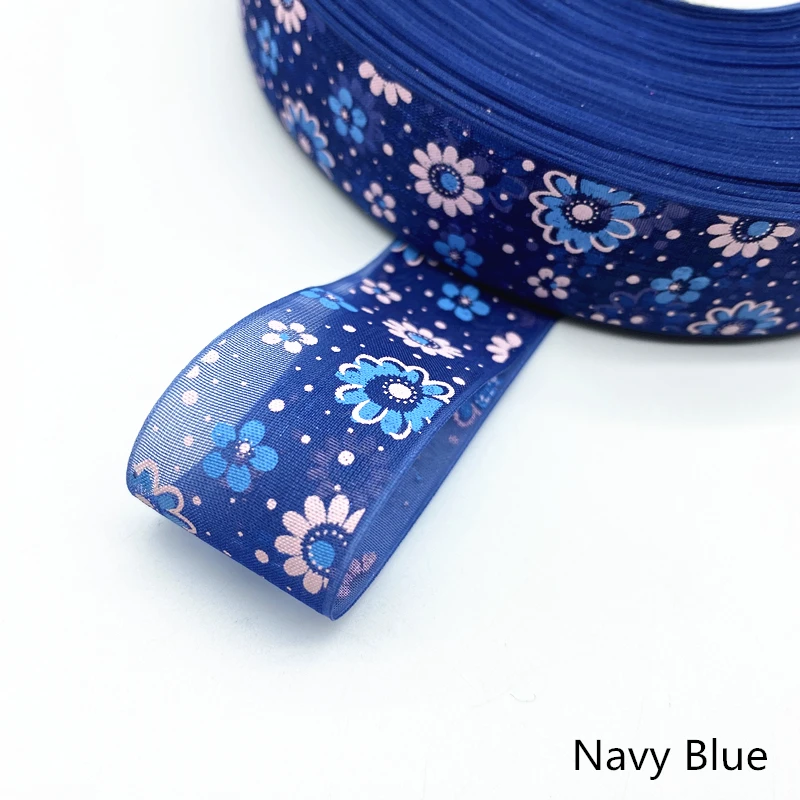 Ленты из органзы с цветочным принтом 5 ярдов 25 мм |