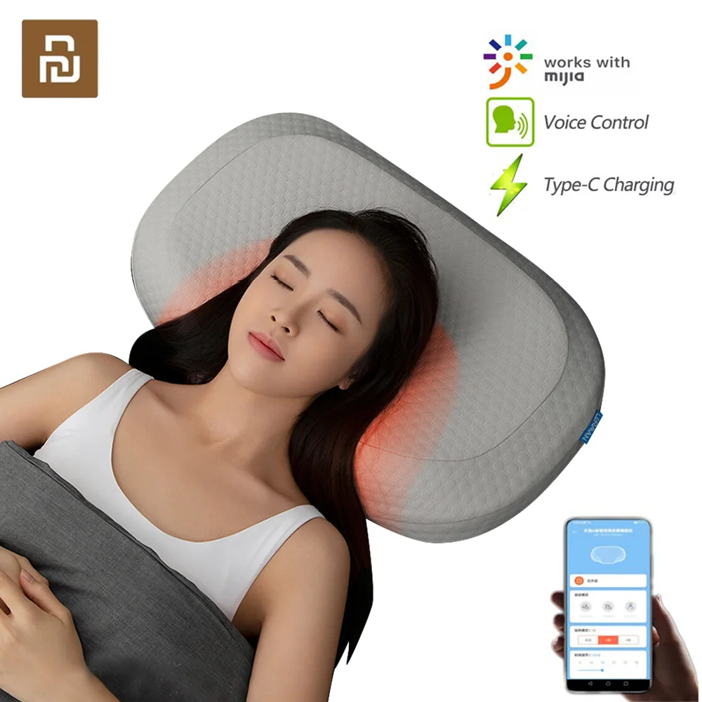 

Умная массажная подушка Youpin Leravan AI для расслабления, электрическая подушка для массажа головы, плеч, обогрева, инфракрасный массажер для шеи