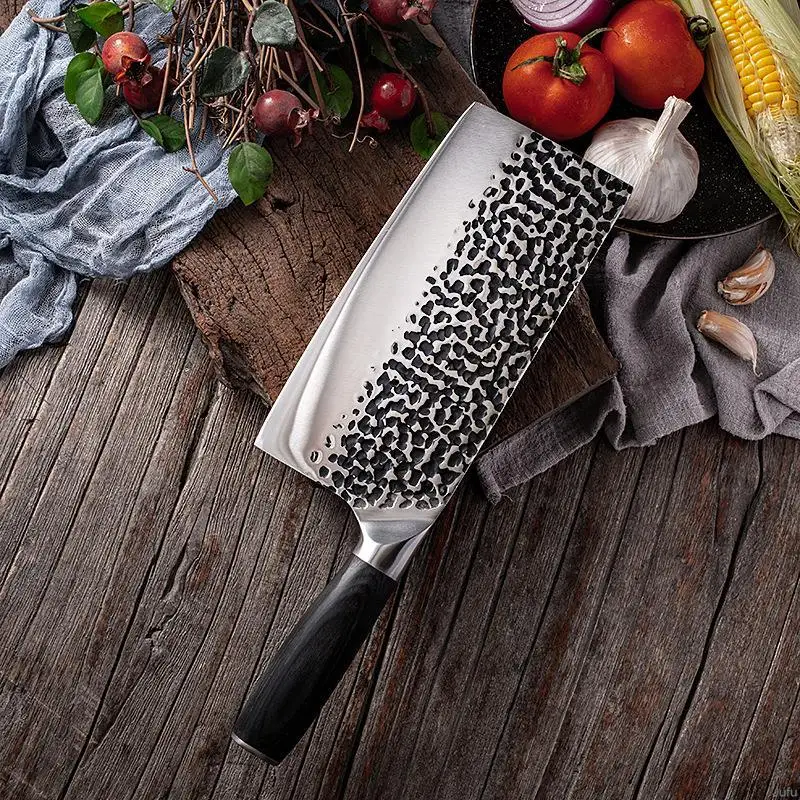 

Профессиональный кухонный нож мясника ручной работы молоток шаблон в китайском стиле нож для нарезки нож ручной работы из высокоуглеродис...
