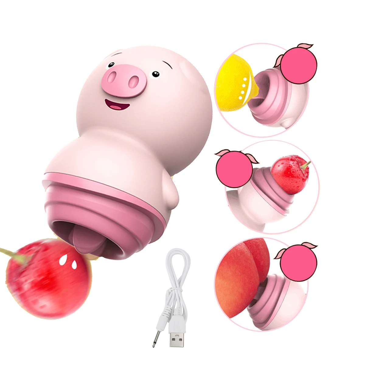 Милый женский мини-вибратор со свиным языком, 6 режимов, для сосков, клитора, вагинального, анального массажа, секс-игрушки для женщин, мастурбатор, секс-шоп