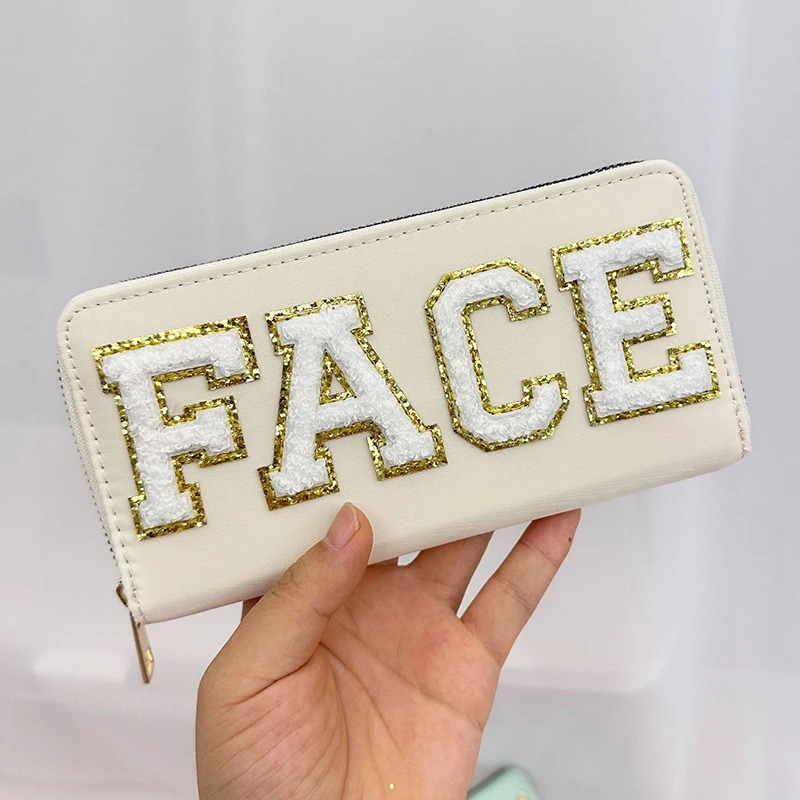 Вышитый кошелек с надписью усовершенствованная Универсальная Портативная сумка