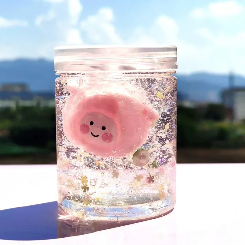 Слайм пушистая Подвеска для детей светящийся цвет грязь клей кристальная милые