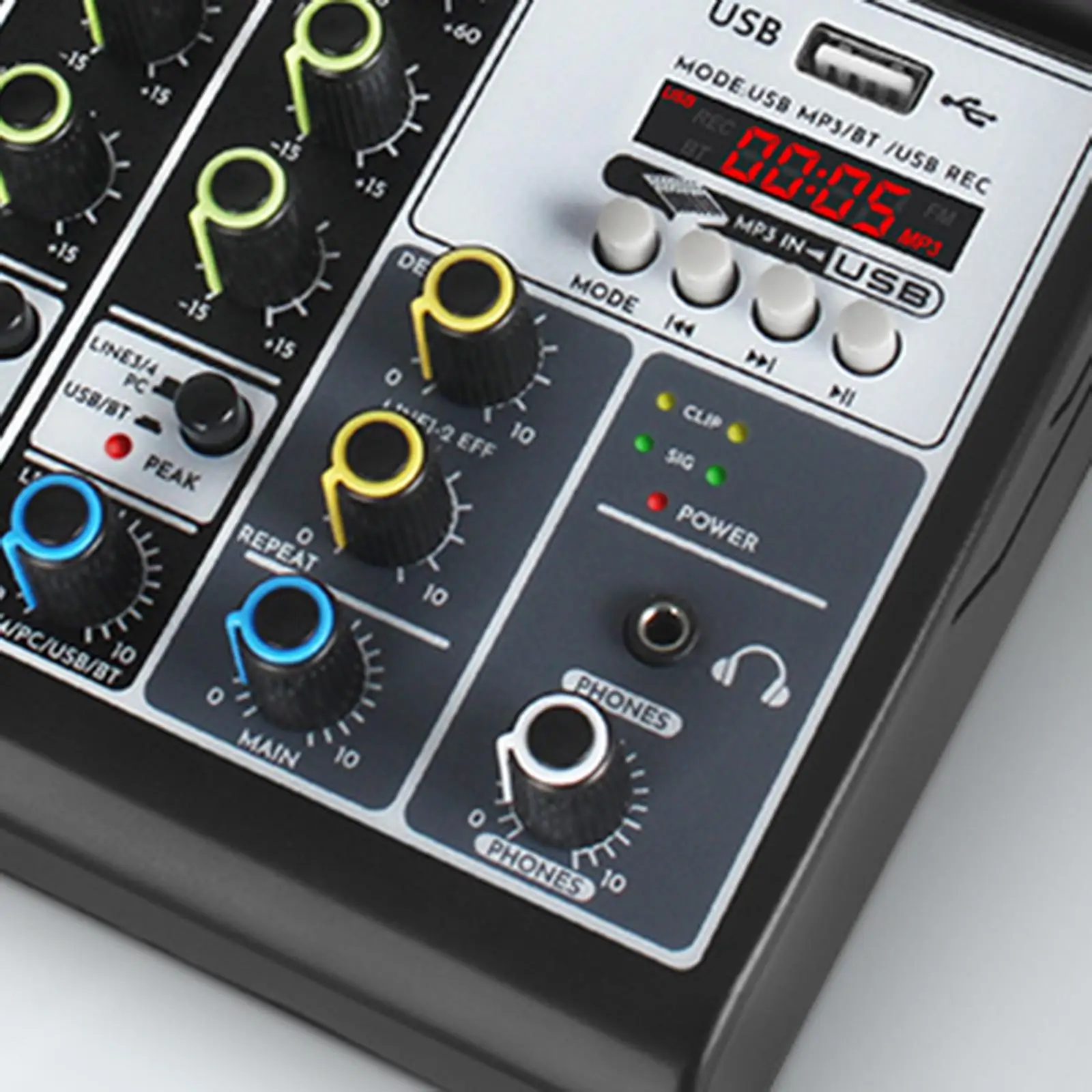 Аудиомикшер Компактный DJ-микшер с эффектом задержки реверберации для