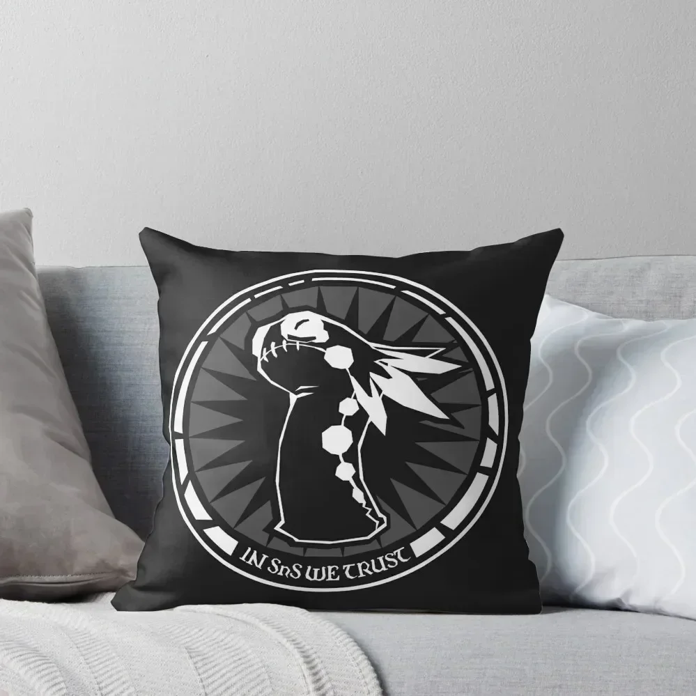 JoCat In SnS We Trust белая декоративная наволочка из полиэстера