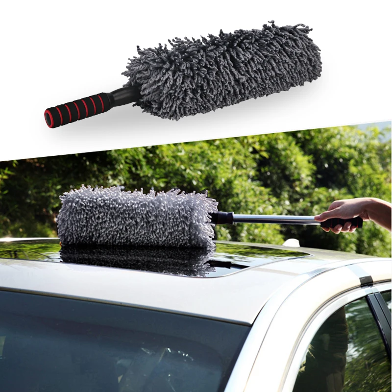 

Retractable Microfiber Car Wax Brush Multifunction Car Duster Removing Cheaner For Furniture Cleaning Tool Microfiber Car Washer