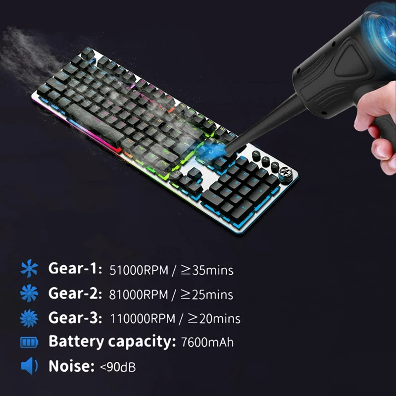 2 в 1 Электрический Пыльник для сжатого воздуха беспроводной пылесос и