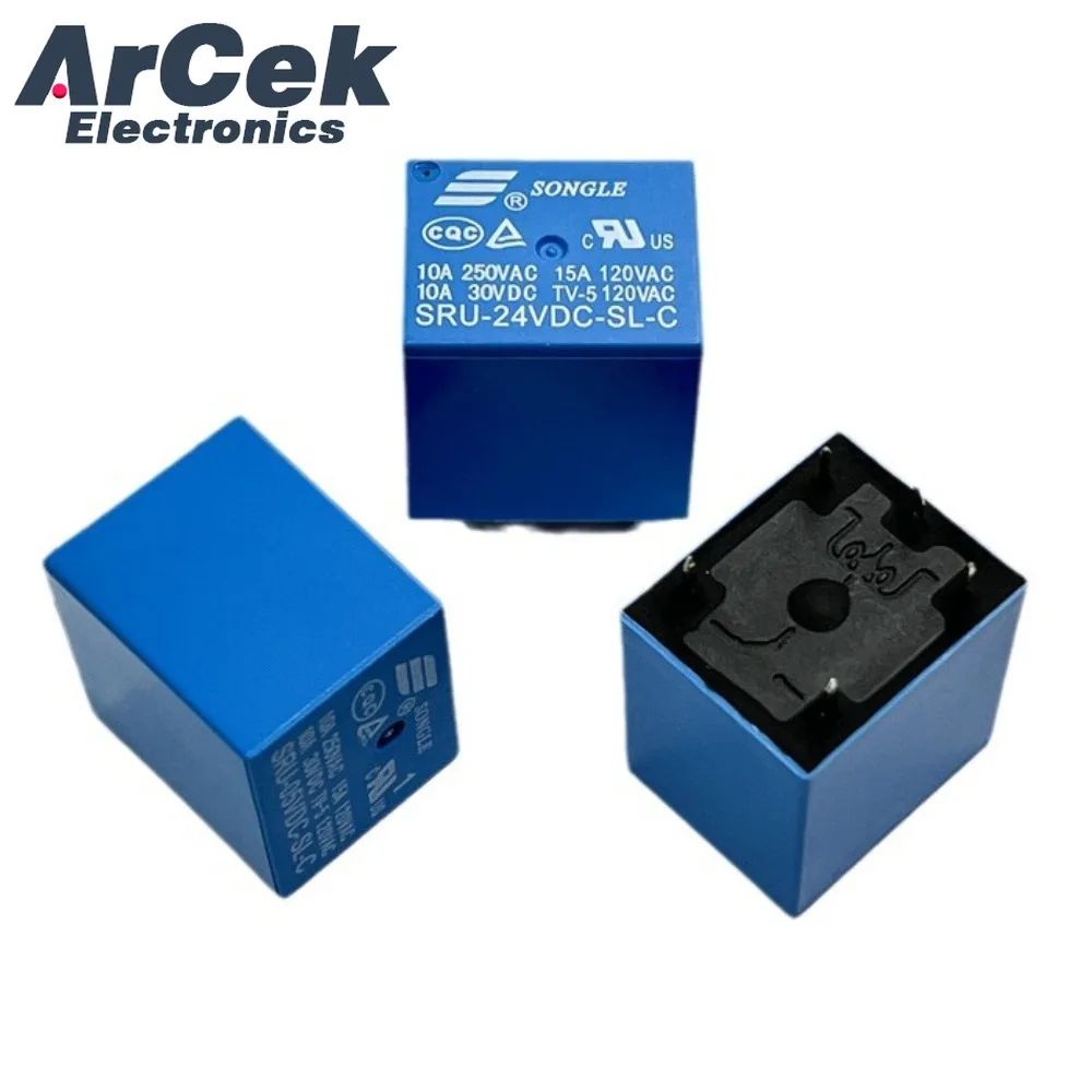 Реле SRU-05VDC 12VDC 24VDC-SL-C T70 15A 5PIN