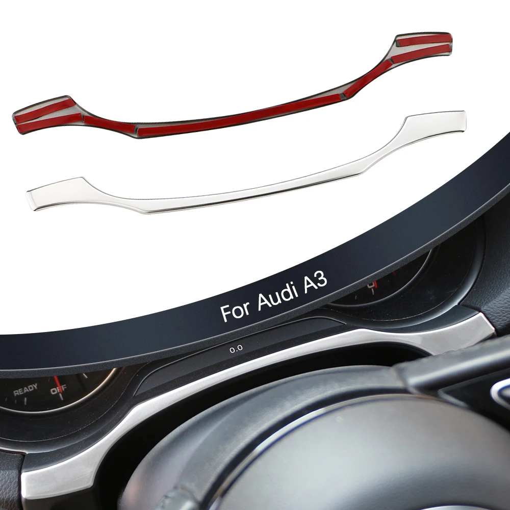

Автомобильные наклейки для Audi A3 8V 2013-2019, Отделка инструмента, рамка, декоративная крышка, аксессуары из нержавеющей стали