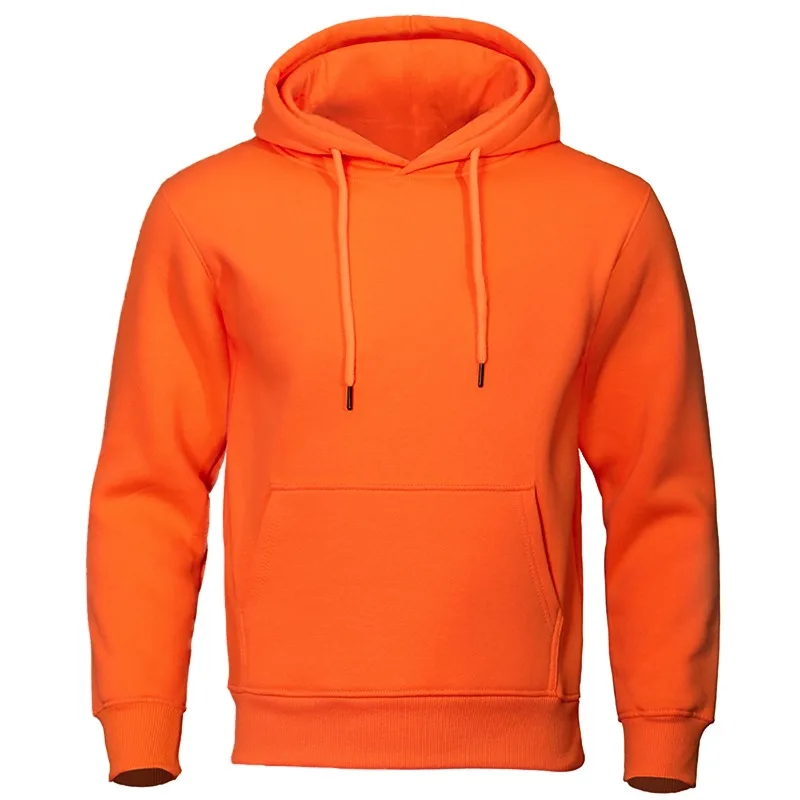 

Solid Color Men Hoodies Fleece Warm Mens Sweatshirt Fashion Streetwear Casual Men's Loose Breathable Pullovers Brand Hoody
