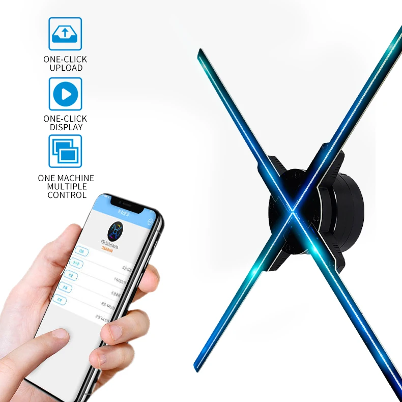 

65 см наружный Профессиональный Большой светодиодный голографический вентилятор проекционный 3d голографический проектор оборудование Z3