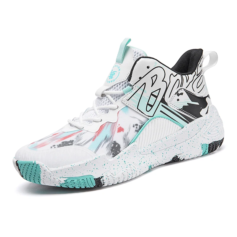 Camouflage Basketball Shoes Men Children Anti Skid  Basketball Sneakers Basketball Boots Outdoor Walking Sneakers