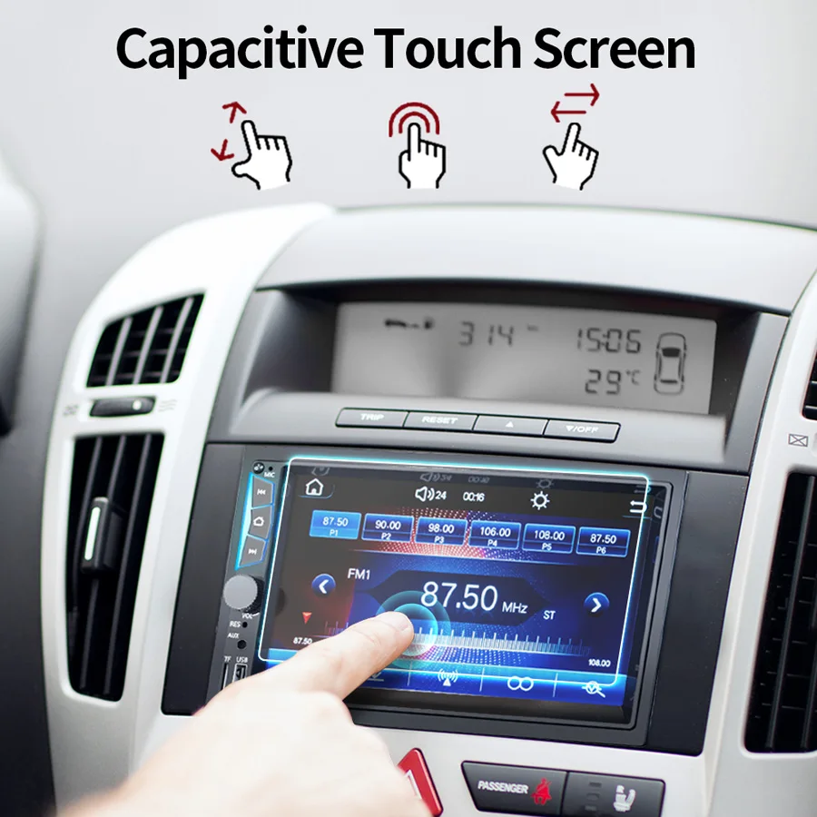 Автомагнитола 2DIN для Nissan Toyota Volkswagen 7 дюймов Android Bluetooth FM-радио поддержка камеры