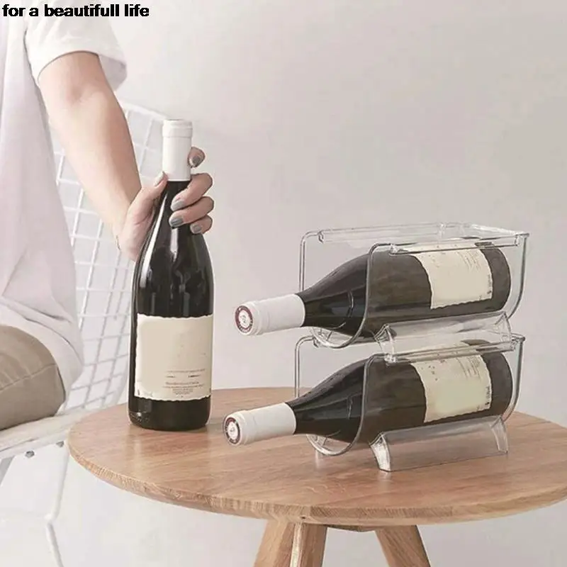 1/2/3Pcs Stackable Wine Rack Refrigerator Organizer Universa