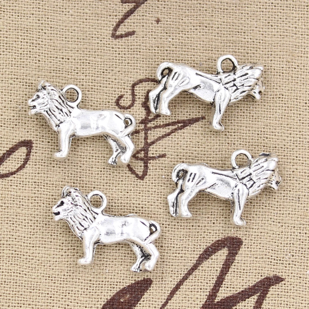 

6 шт., подвески в виде льва, 23x15 мм