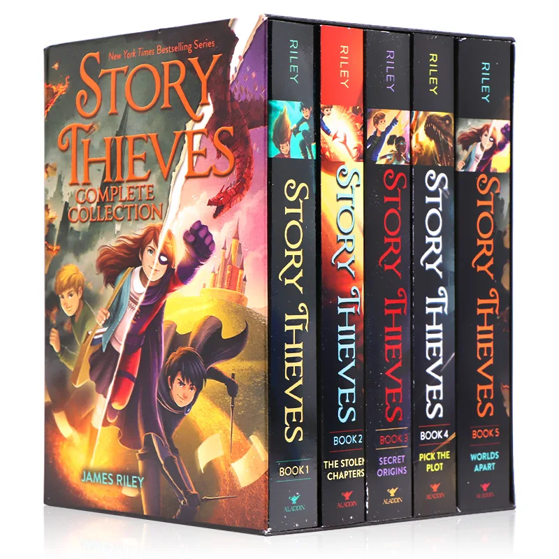 5PCS/Set Story Thieves Complete Collection English Reading Book Hell High School Life Detective Novels Libros