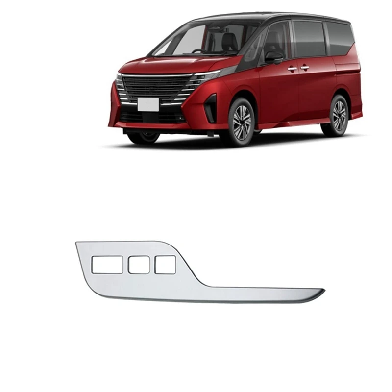 For NISSAN SERENA C28 2023 2024 RHD Central Control Gear Shift Cover Air Conditioning Trim Replacement Parts Silver