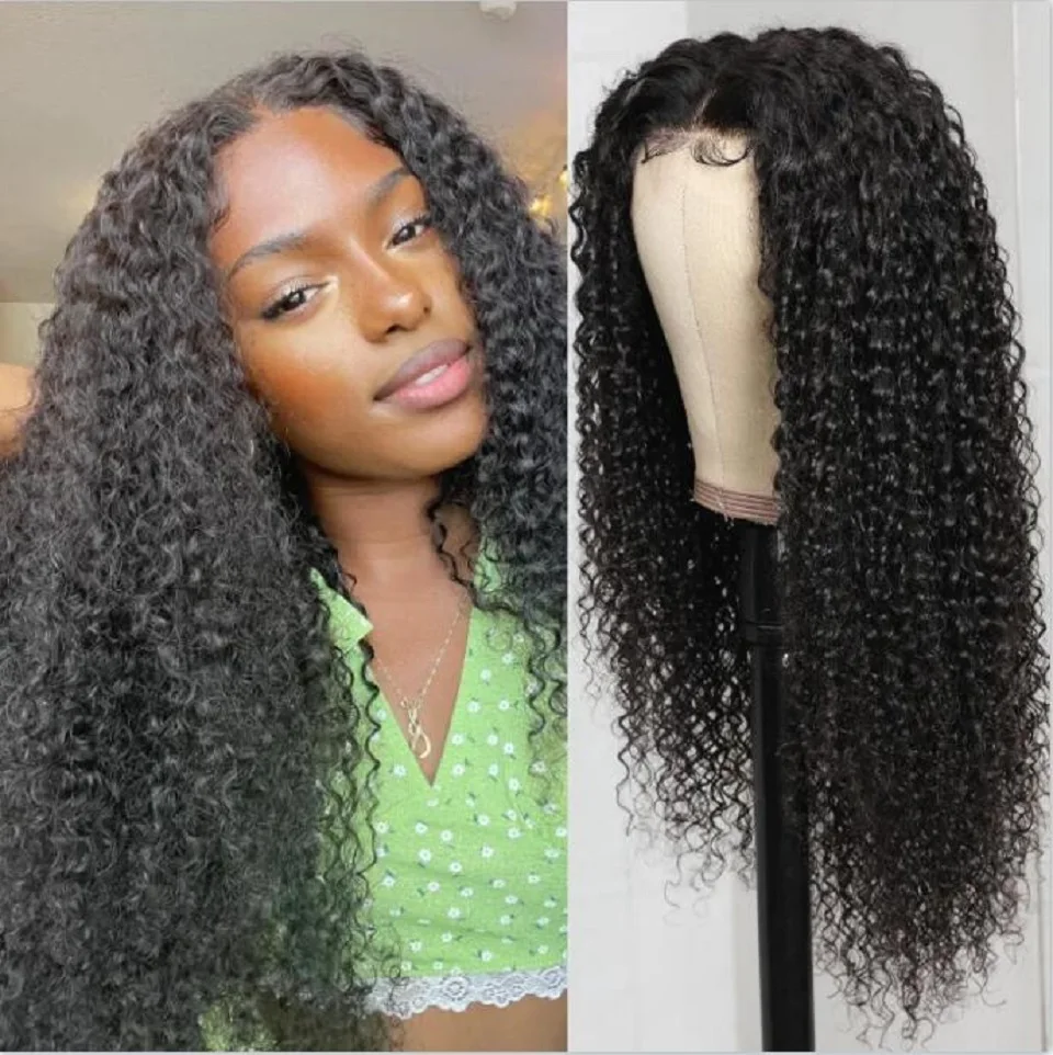 Kinky Curly Lace Front Human Hair Wigs 13x4 Lace Frontal Wig Curly Human Hair Wig Brazilian Water Curly Wig Lace Closure Wig