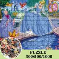 3005001000pcs jigsaw puzzle decompression toys disney cinderella painting puzzle for adult family game educational toys