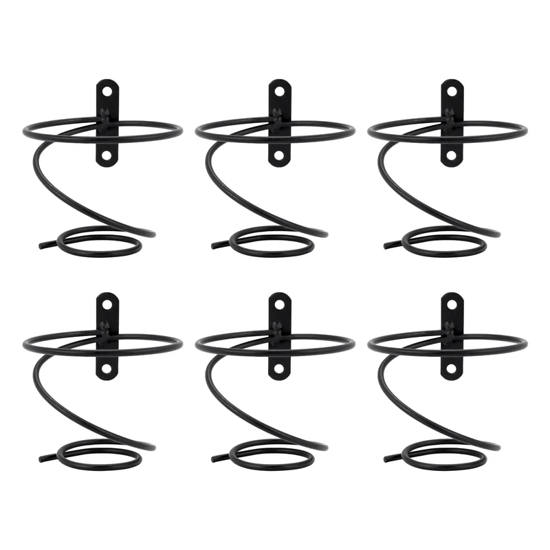 

Pack Of 6 Wall Mounted Wine Racks - Red Wine Bottle Display Holder With Screws, Metal Hanging Wine Rack Organizer